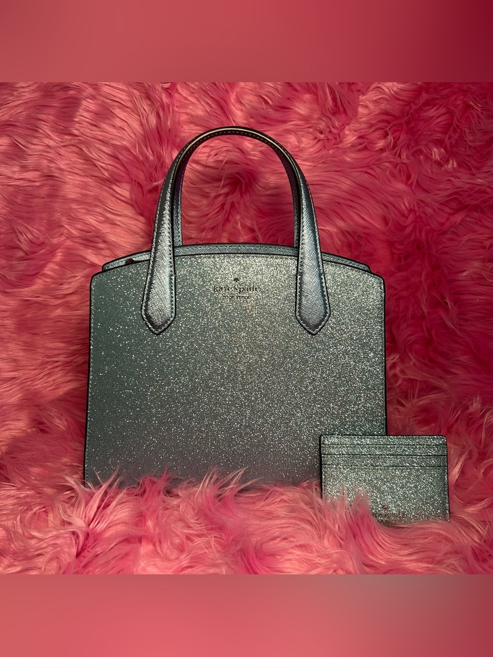 Kate Spade Glitter Purse and Cardholder Set